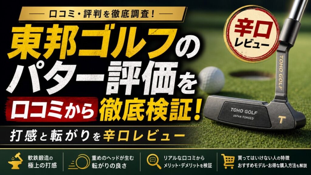 東邦ゴルフのパター評価を口コミから徹底検証！打感と転がりを辛口レビュー