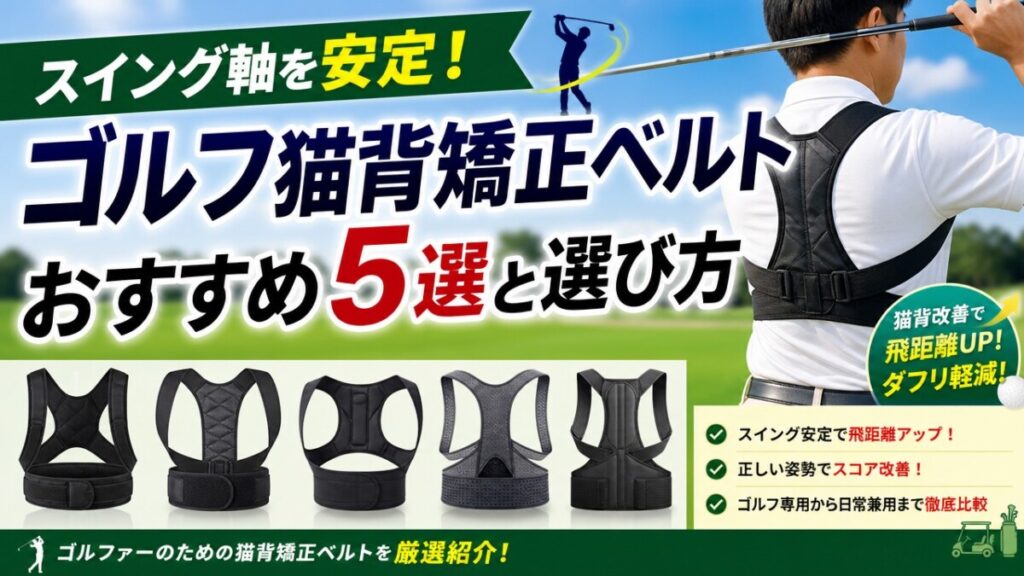 スイング軸を安定！ゴルフ猫背矯正ベルトおすすめ5選と選び方