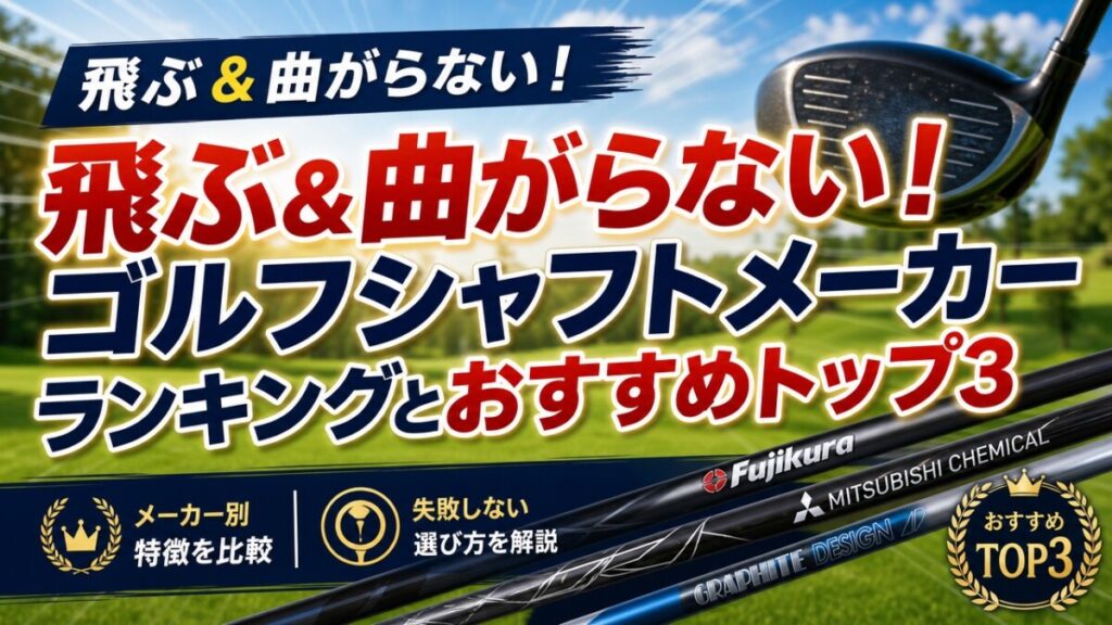 飛ぶ＆曲がらない！ゴルフシャフトメーカーランキングとおすすめトップ3