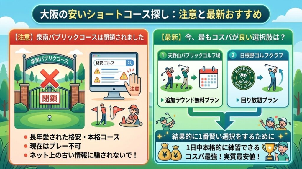 大阪ショートコースで安いの図解