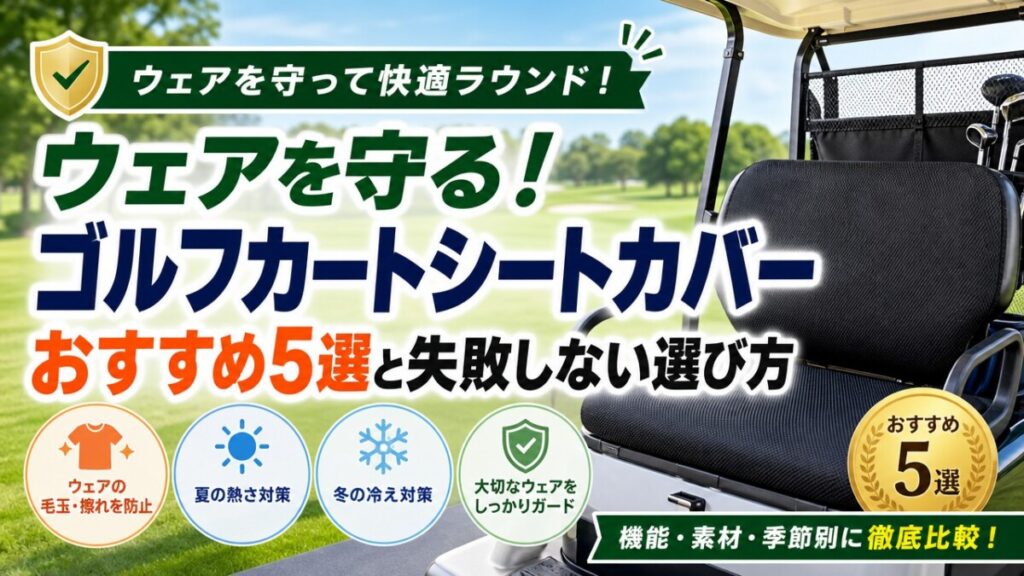 ウェアを守る！ゴルフカートシートカバーおすすめ5選と失敗しない選び方