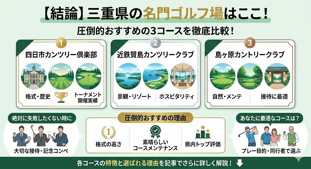 三重県ゴルフ場の名門の図解