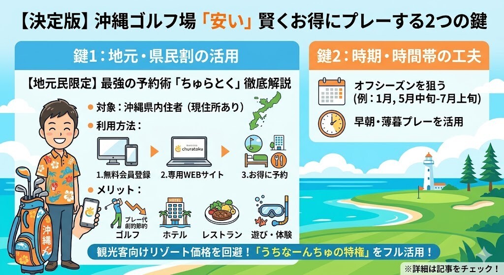 【県民割・ちゅらとく】地元民だけが使えるお得な予約法の図解
